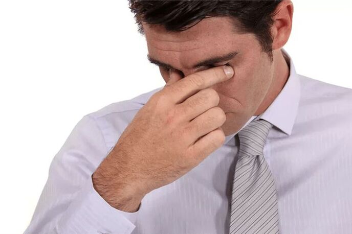 Inflammation of the prostate in a man
